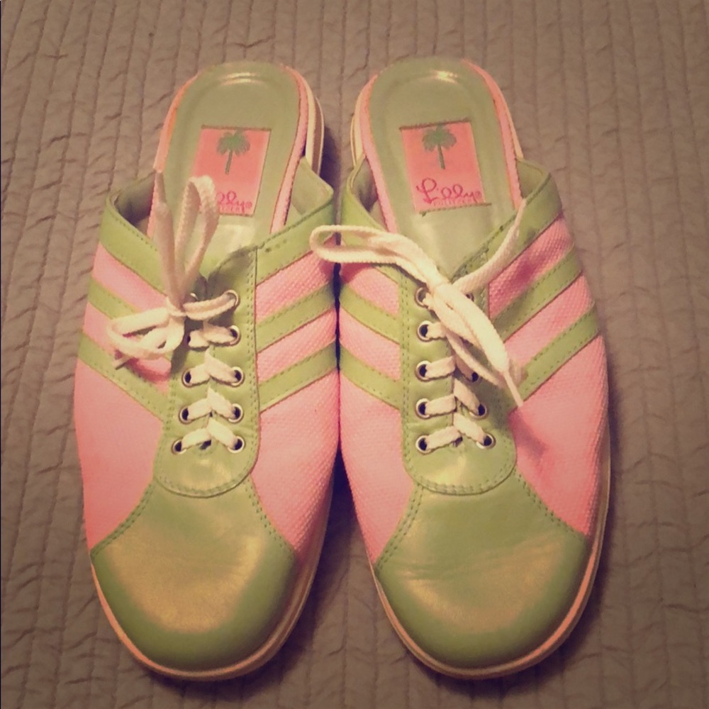 Lilly Pulitzer slip on lace up sneakers